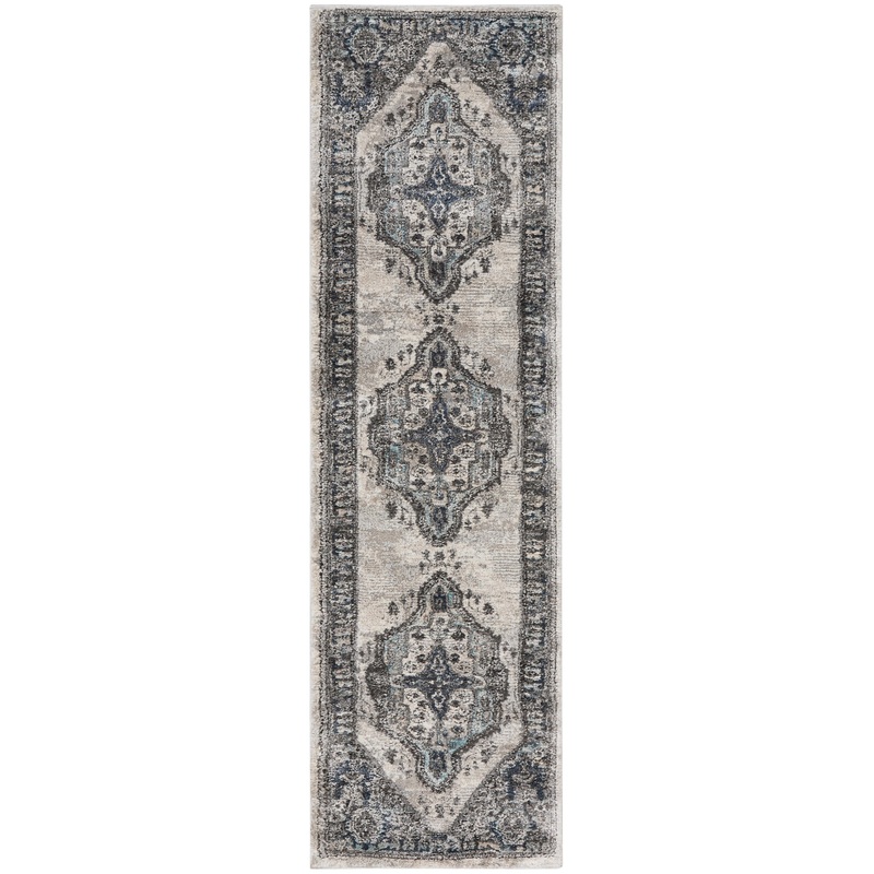 Nourison American Manor 2’2″ x 7’6″ Grey Farmhouse Indoor Rug