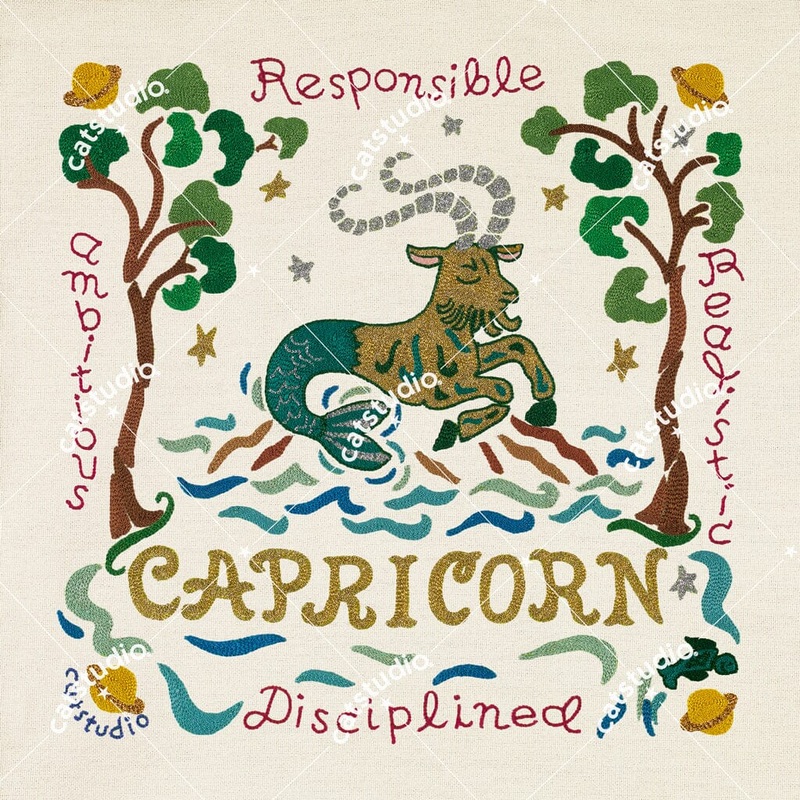 Capricorn Astrology Fine Art Print – 8×8