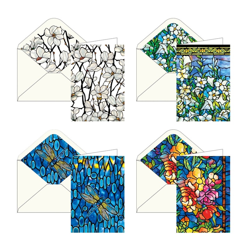 Note Cards – Tiffany Stained Glass Masterworks- Box of 16 Cards & Envelopes