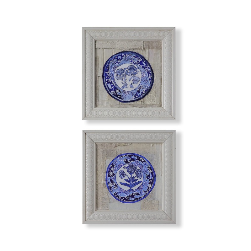 “Plate Series Diptych 2 (florals)”