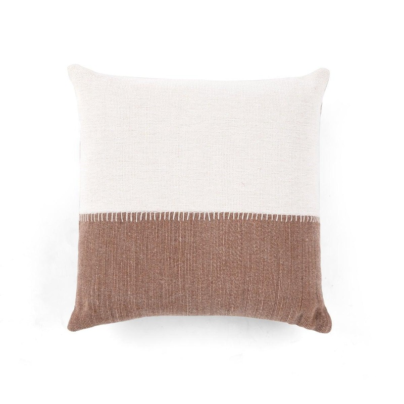 Lucas Cushion Cover Dark Brown & Beige