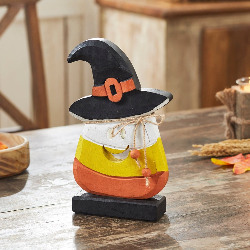 Trick or Treat Wooden Candy Corn 10×6.25×2