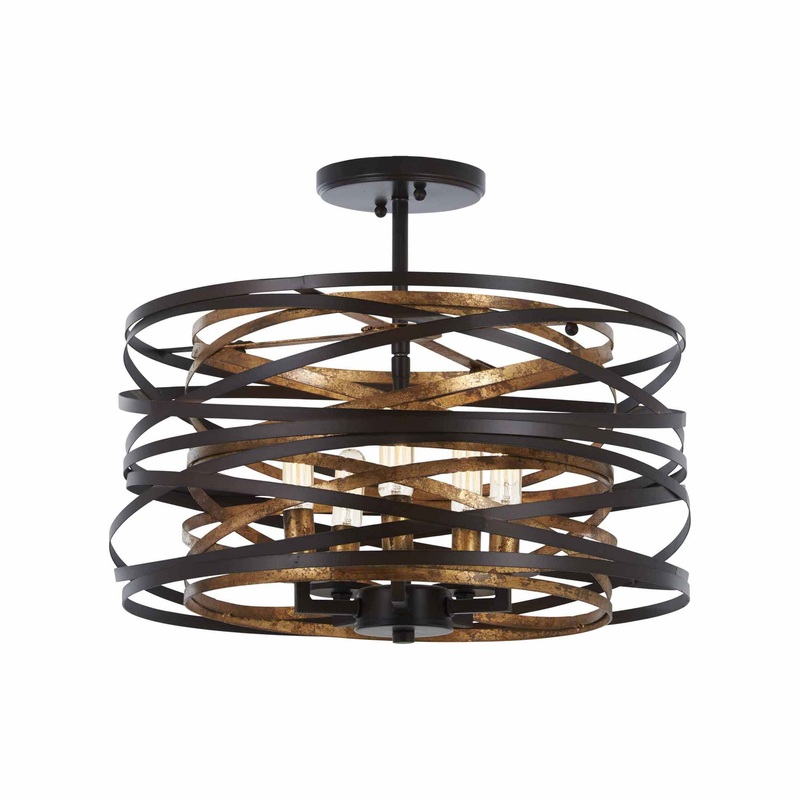 Vortic Flow Semi Flush Mount Ceiling Light
