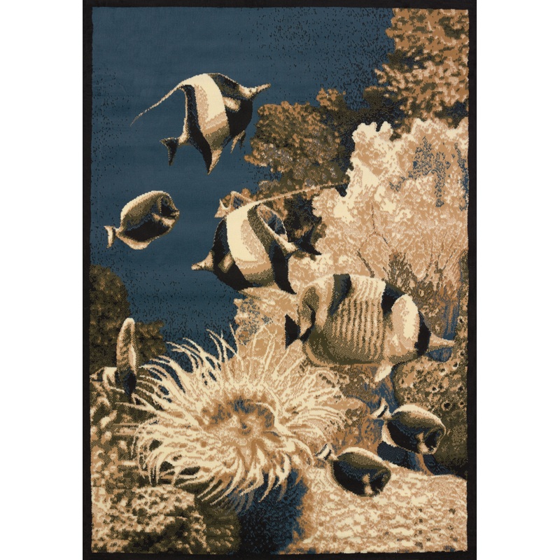 910-Blue Sea Synthetic Blend Indoor Area Rug by United Weavers