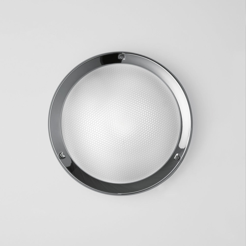 Artemide Niki Outdoor Wall/Ceiling Light – w/ Prismatic Glass Diffuser