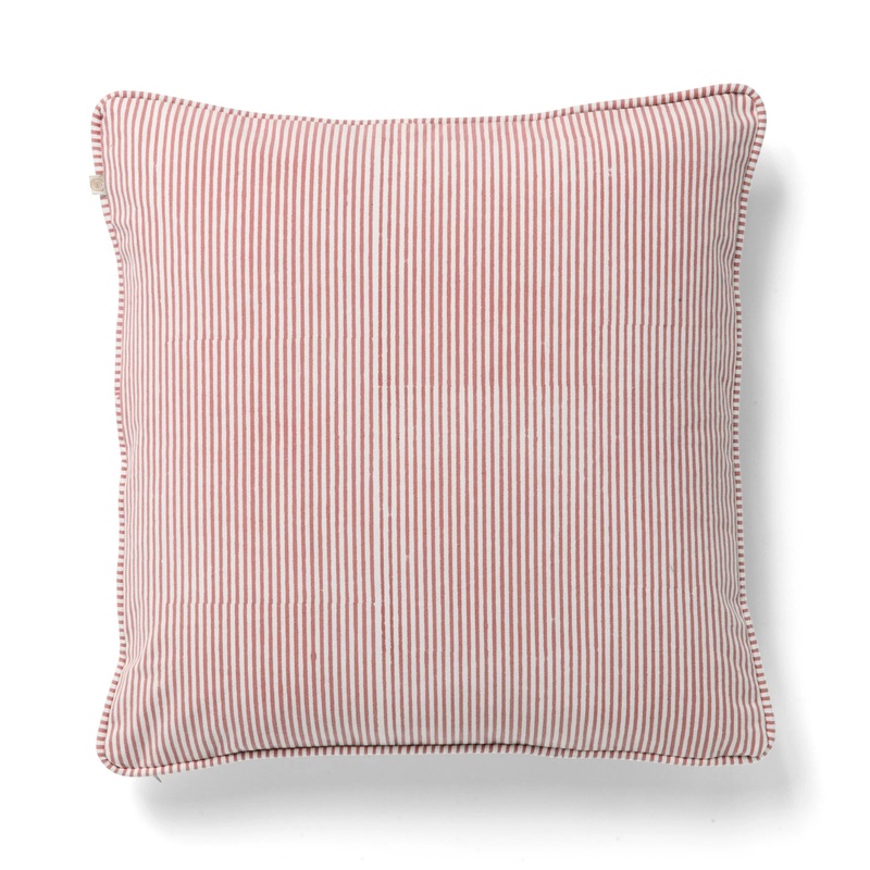 Cotton Cushion Cover Stripe Design – Rose