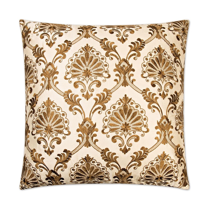 D.V. Kap Tavoos 24″ x 24″ Decorative Throw Pillow  | Cream