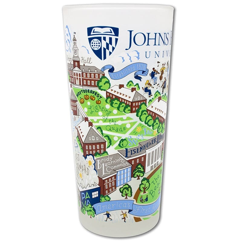 Johns Hopkins Collegiate Drinking Glass