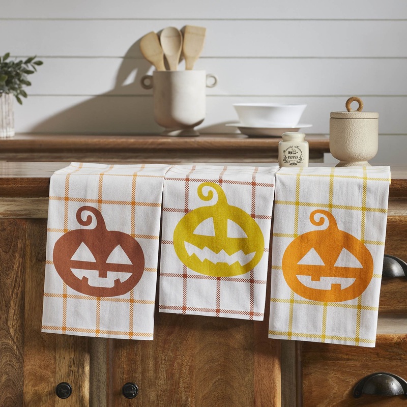 Country Halloween Tea Towel Set of 3 19×28