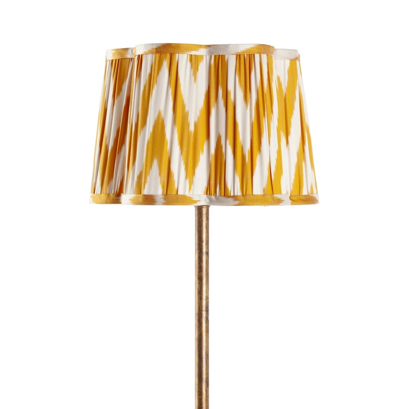 Silk Ikat lampshade- Tumeric