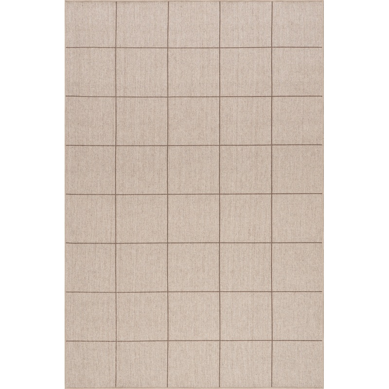 Blythe Checkered Washable Rug | Beige