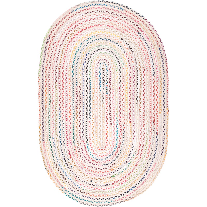 Bohemian Chindi Braided Rug | Ivory