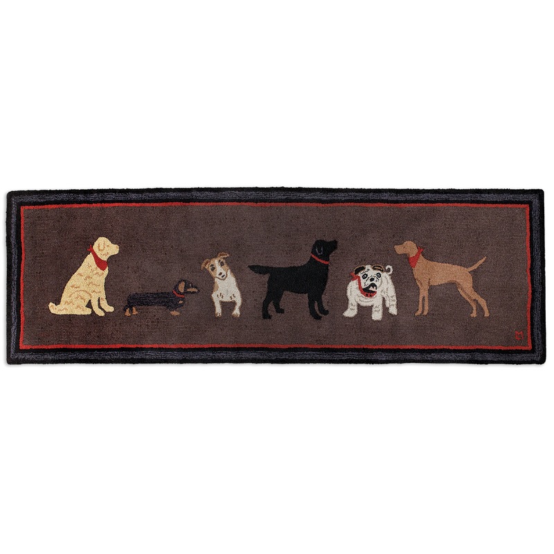 Dogs Welcome On Brown – 2.5′ x 8′ Runner