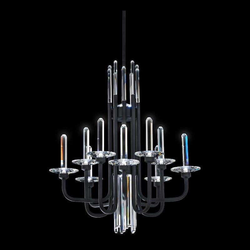 Schonbek S5710 Calliope 10-lt 24″ LED Chandelier, CCT Selectable