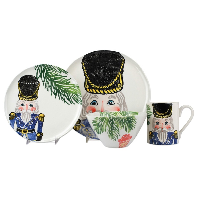 VIETRI: Nutcrackers Blue Four-Piece Place Setting