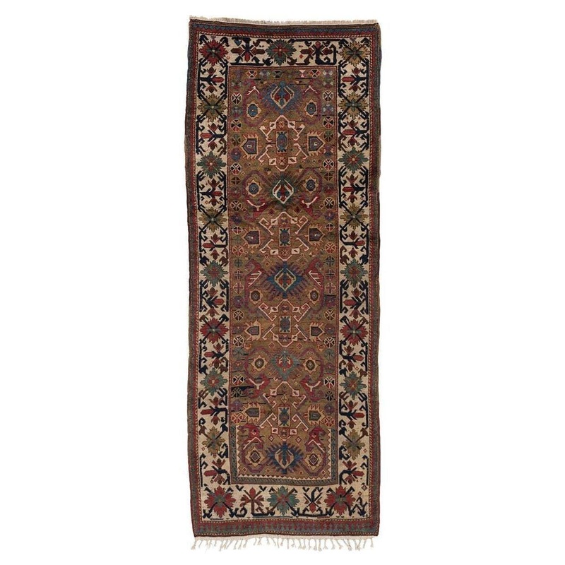 ANTIQUE ARMENIAN KAZAK RUNNER 4′ X 9′