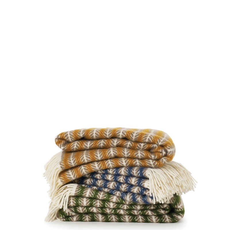 Oscar Brushed ECO Lambswool Throw, Three Color Variants