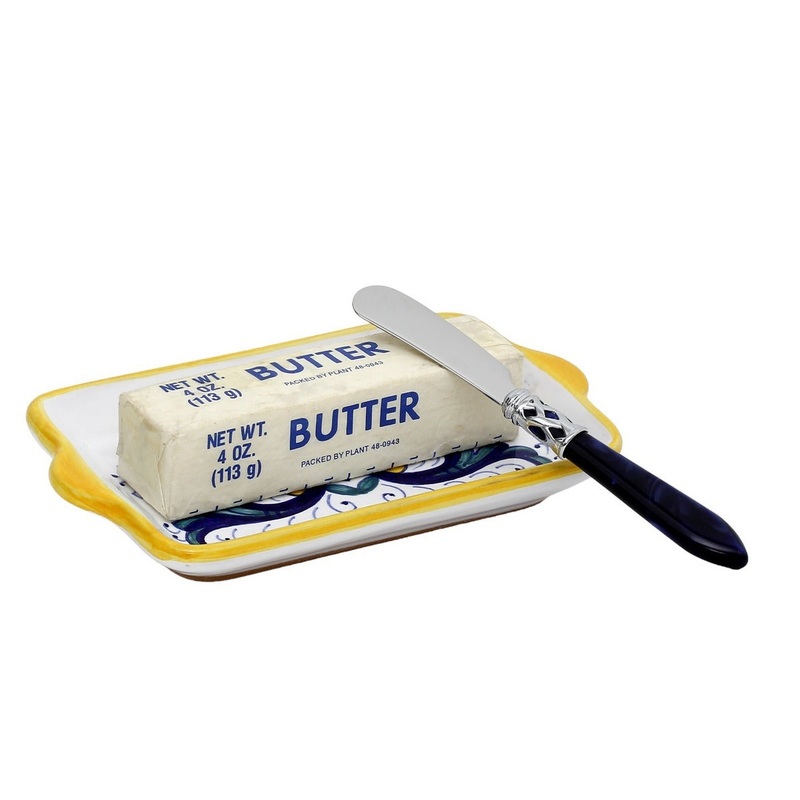 RICCO DERUTA: Rectangular Butter Tray + Spreader – Bundle Set