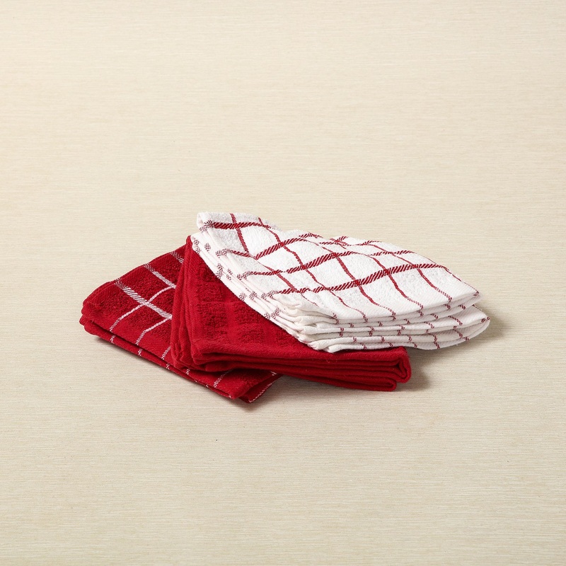 Six pack cotton terry dish cloths