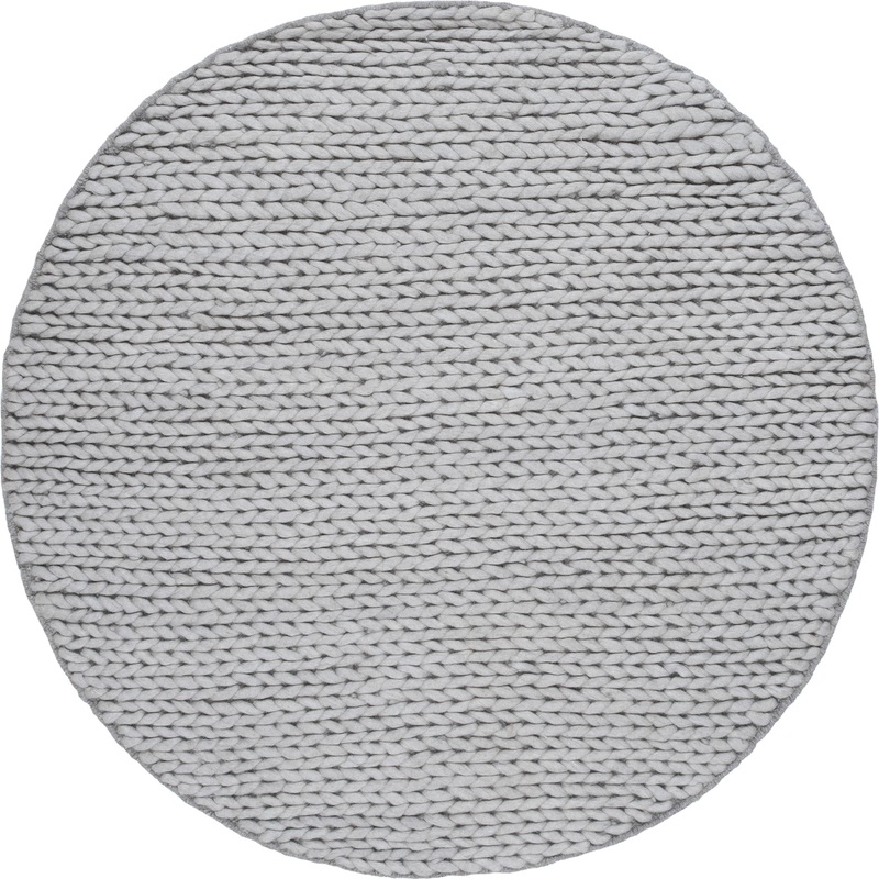 Softest Knit Wool Rug | Light Grey