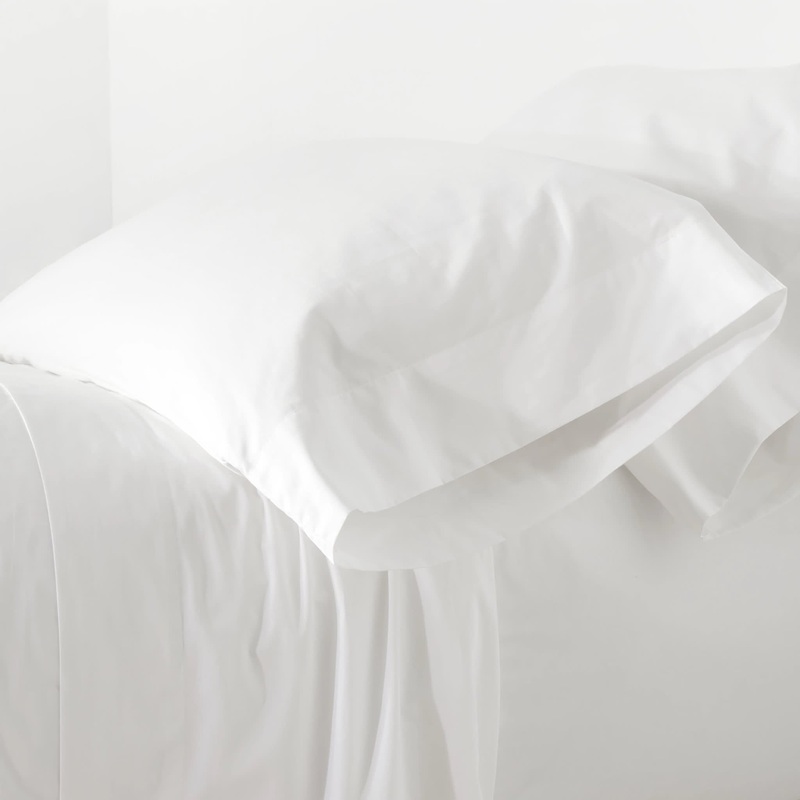 Essential Percale Pillowcases | White
