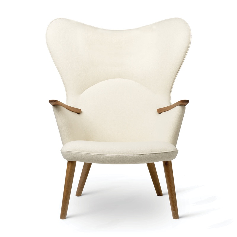Hans Wegner CH78 Mama Bear Chair with Head Pillow – KVADRAT Hallingdal Upholstery