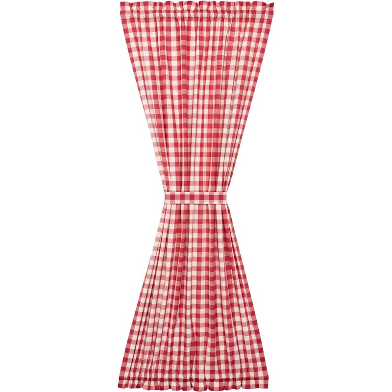 Annie Buffalo Red Check Door Panel 72×42