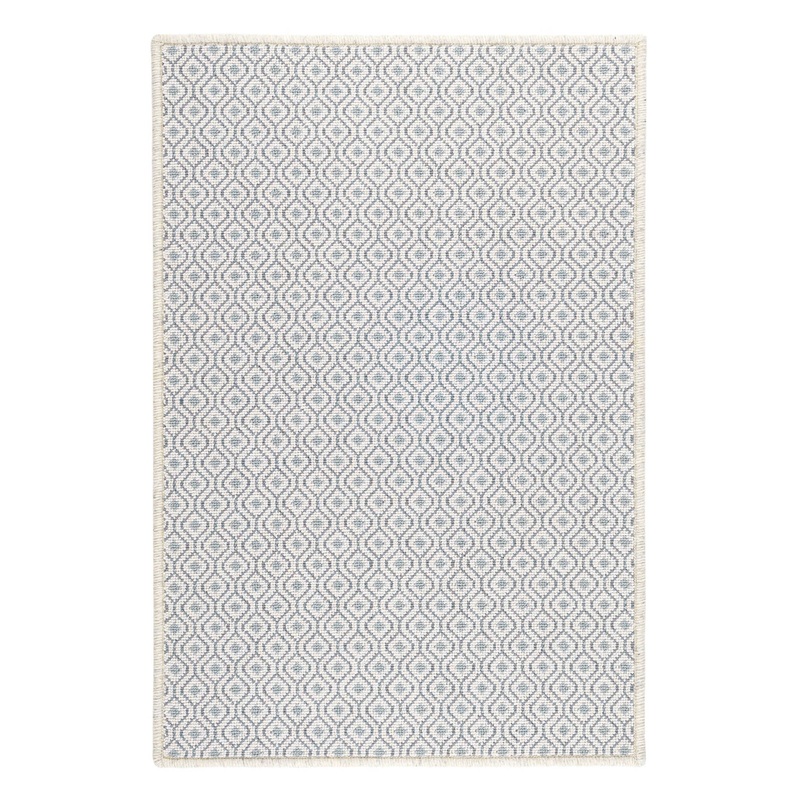 Bayberry Woven Wool Custom Rug | Ivory/Denim
