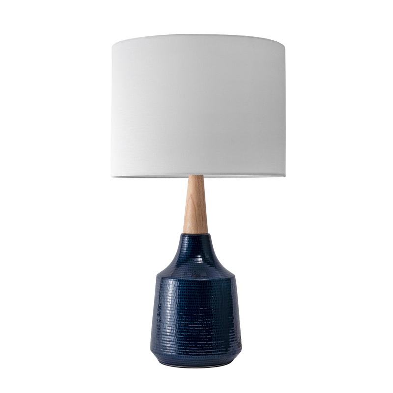 28-inch Jenna Ceramic Table Lamp | Navy