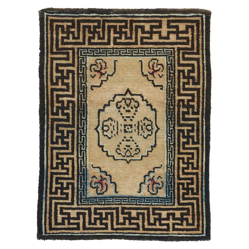 ANTIQUE TIBETAN SITTING RUG 2′ 0″ x 2′ 9″ 19th C