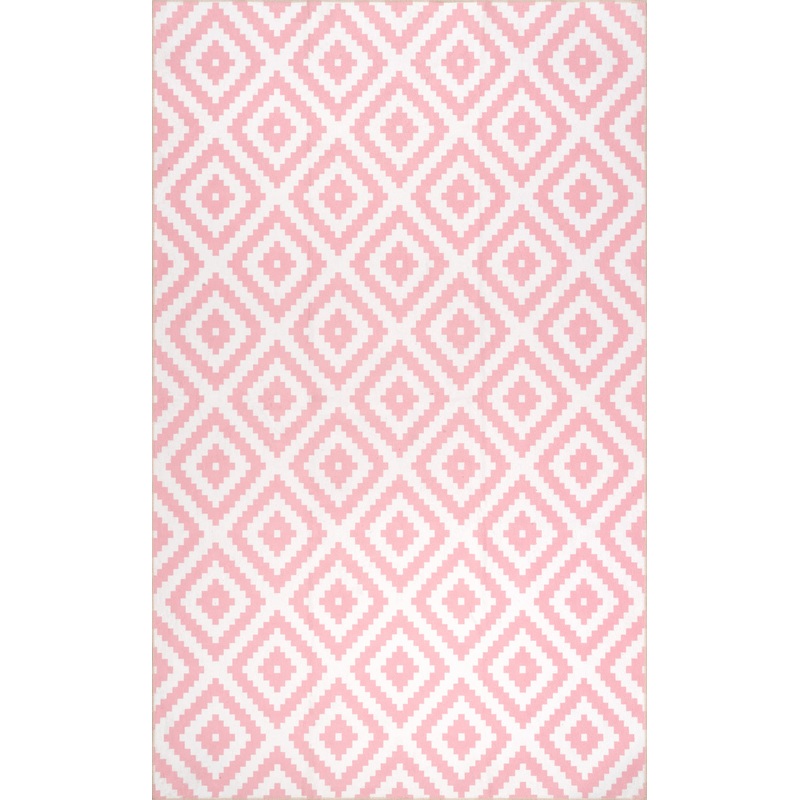Greta Scandinavia Diamond Washable Rug | Pink