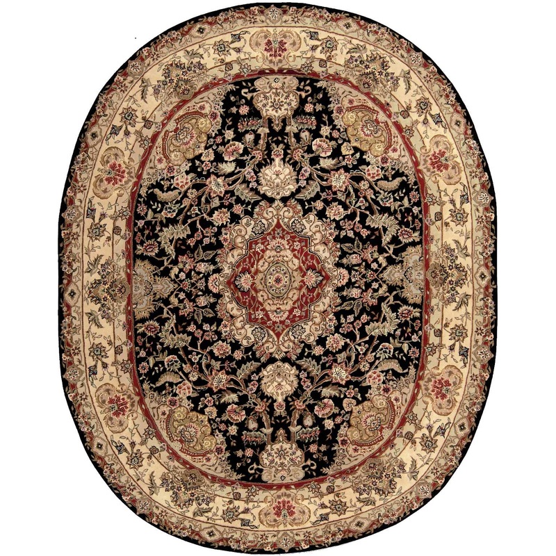 Nourison Nourison 2000 7’6″ x 9’6″ Oval Black Traditional Indoor Rug