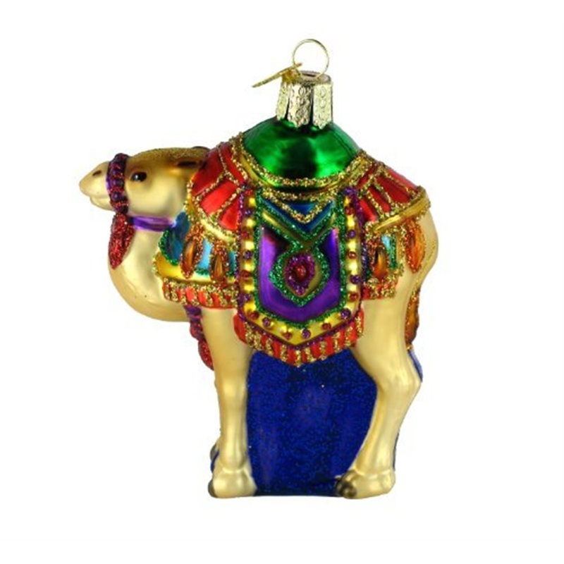 Old World Christmas Glass Magis Camel Ornament