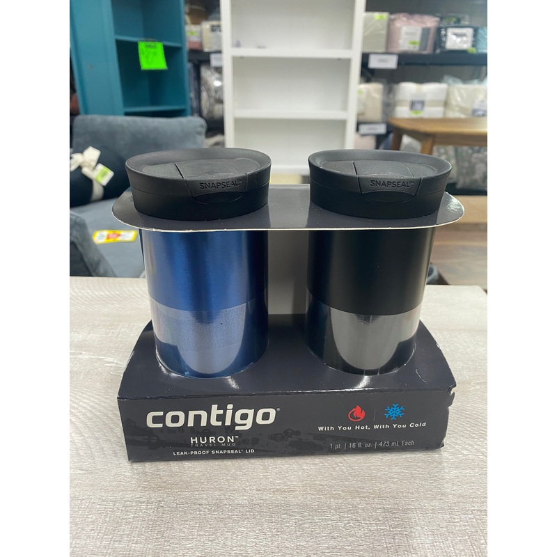 Set of 2 Contigo Huron Travel Mugs – 16 oz.