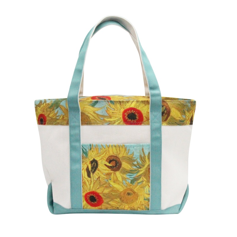 van Gogh’s Sunflower Large Shoulder Strap Canvas Boat Tote