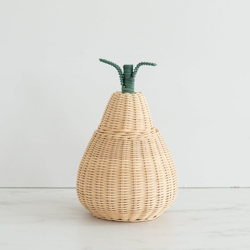 Handmade Rattan Pear Basket