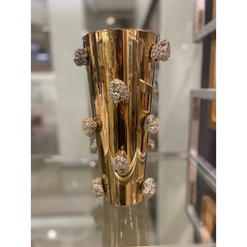 Home Decor Lily Gold With Pyrite Vase