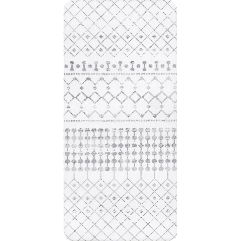 Modern Trellis Printed Anti-Fatigue Mat | Light Grey