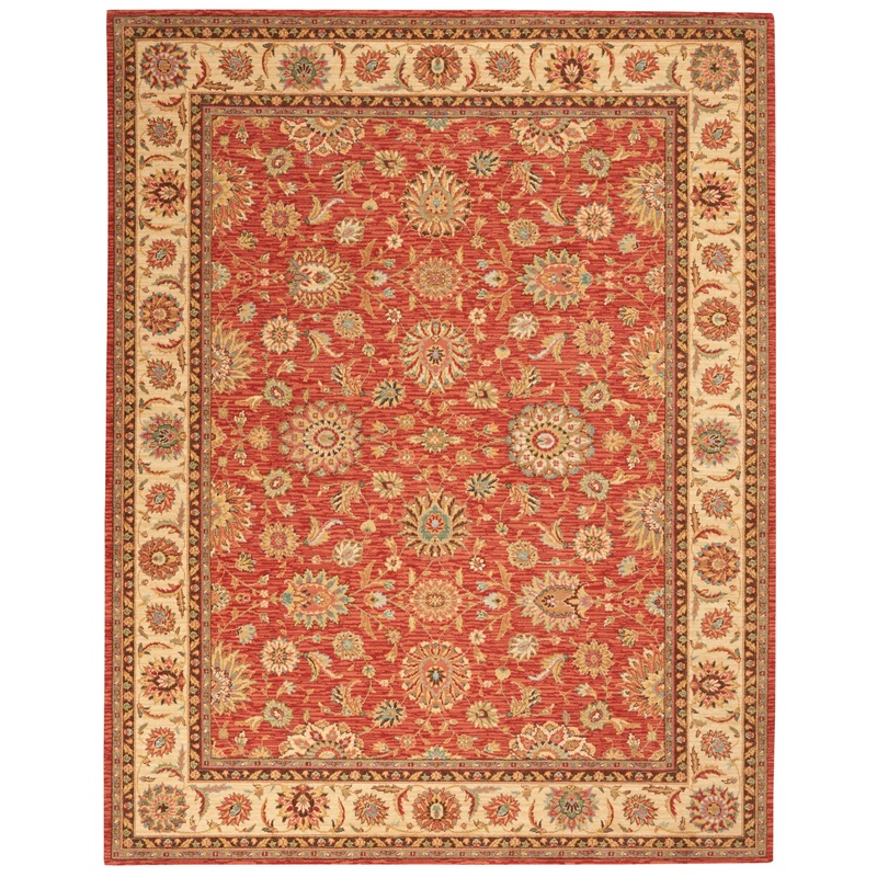 Nourison Living Treasures 7’6″ x 9’6″ Rust Traditional Indoor Rug