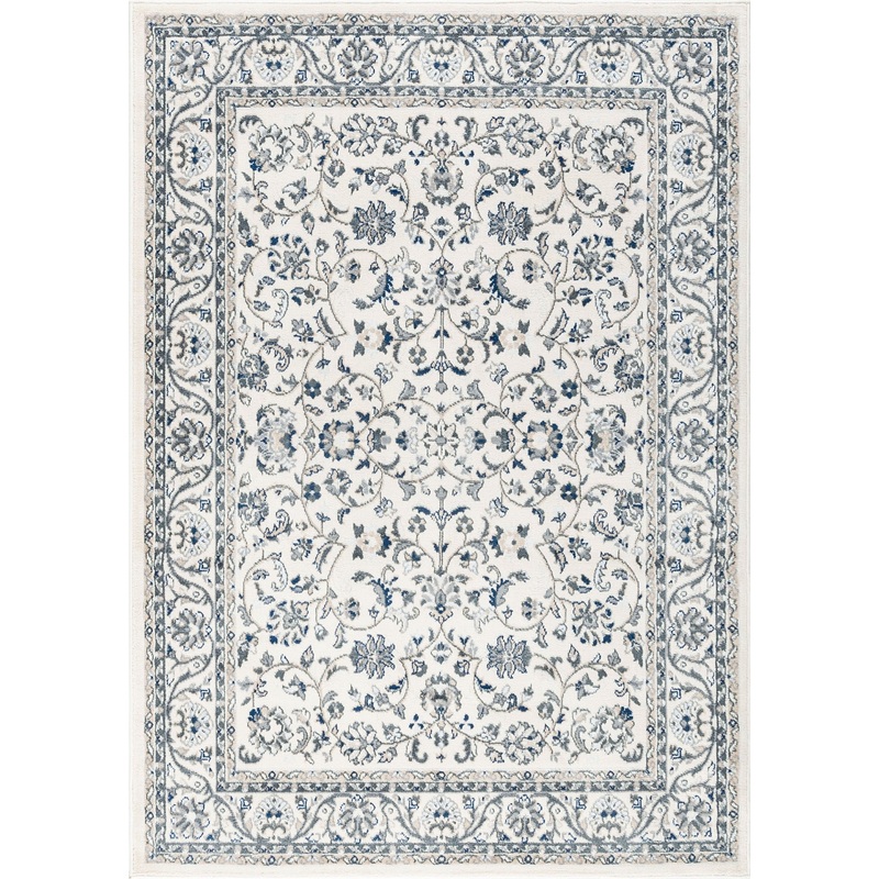 Tayse Floral Area Rug MDN46-Tessie Traditional Cut Pile Indoor Polypropylene