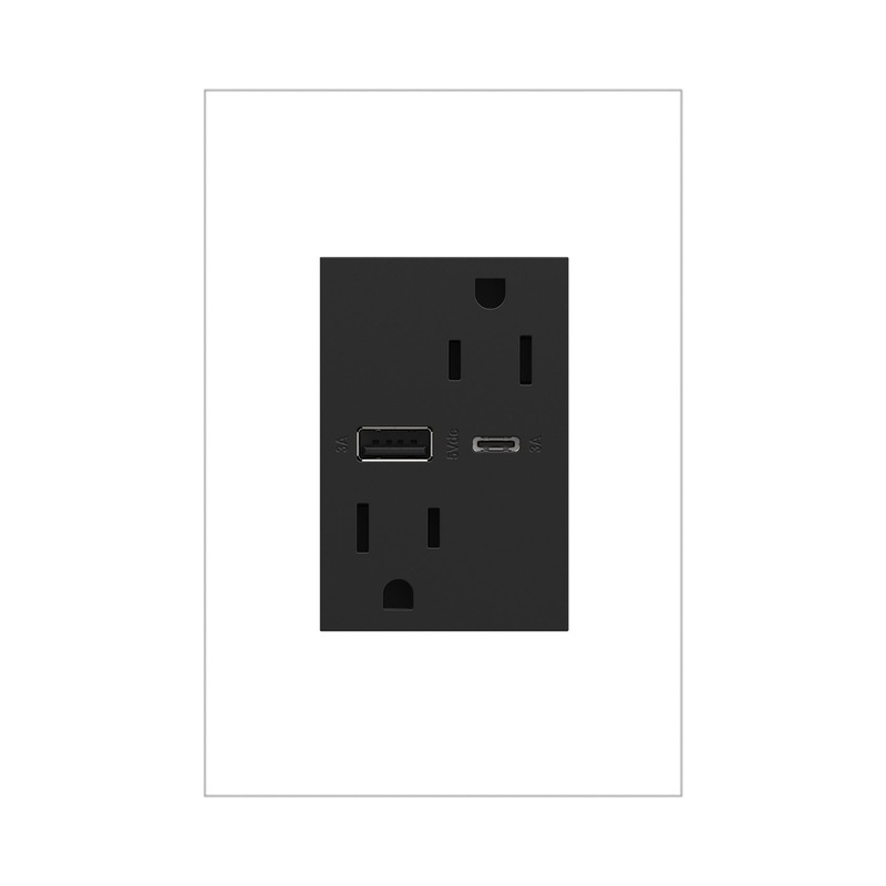 Adorne Tamper-Resistant Ultra-Fast USB Type-A/C Outlet
