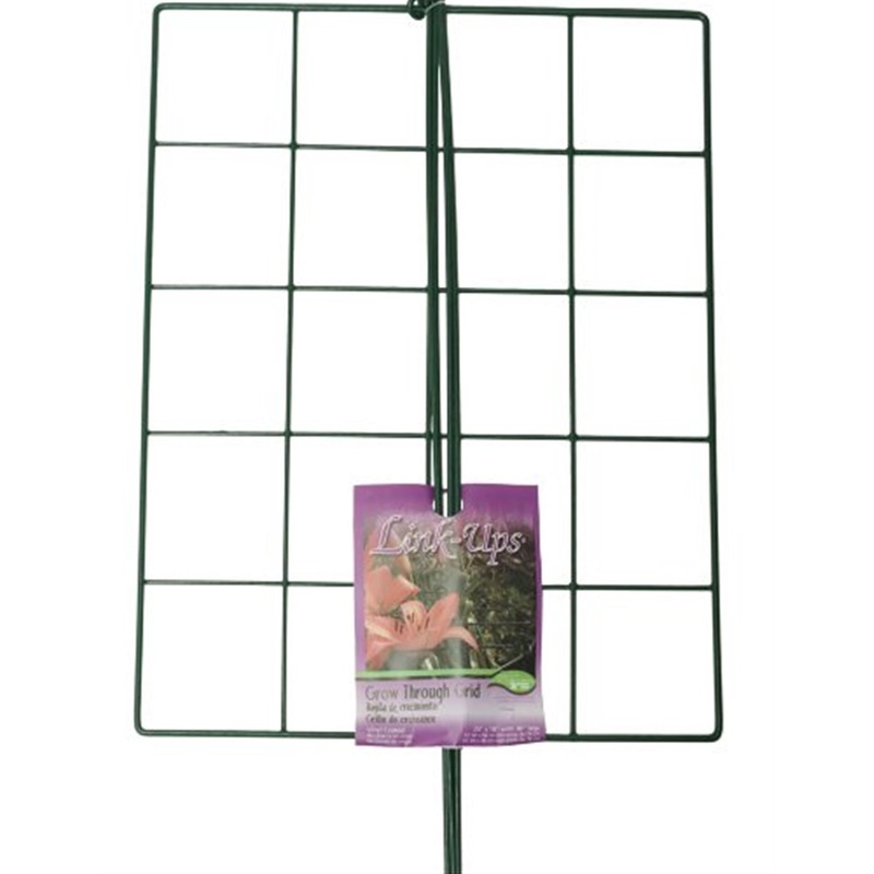 Luster Leaf Link-Ups Grow Through Grid Plant Support 24 x 18 Rectangle, Green