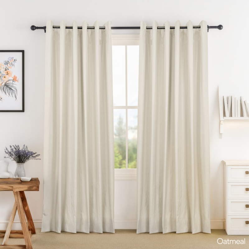 Annie Blackout Flame Retardant Curtains & Drapes Grommet
