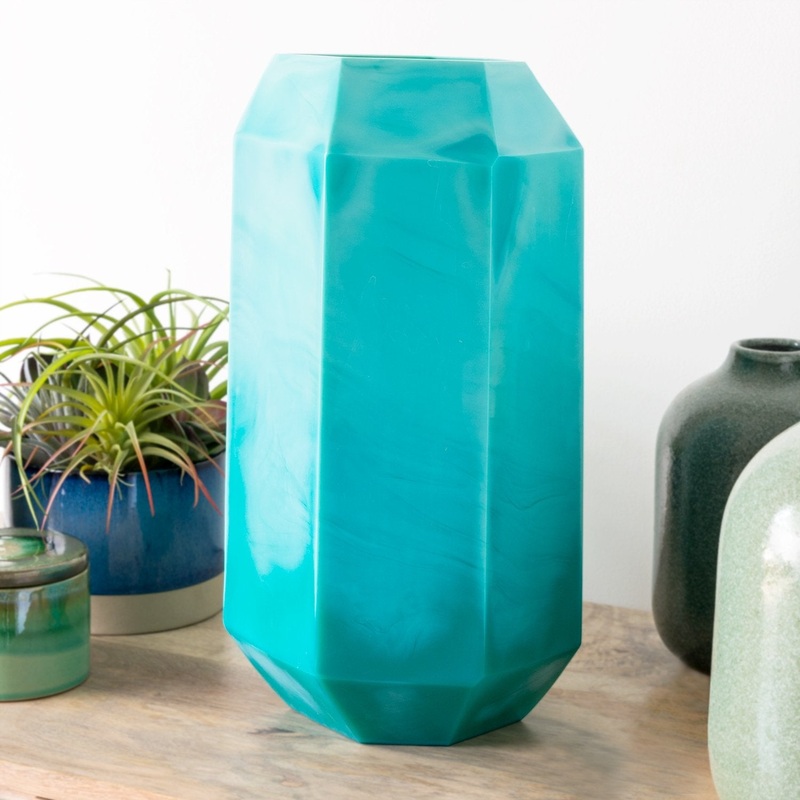 Aqua Glass Vase