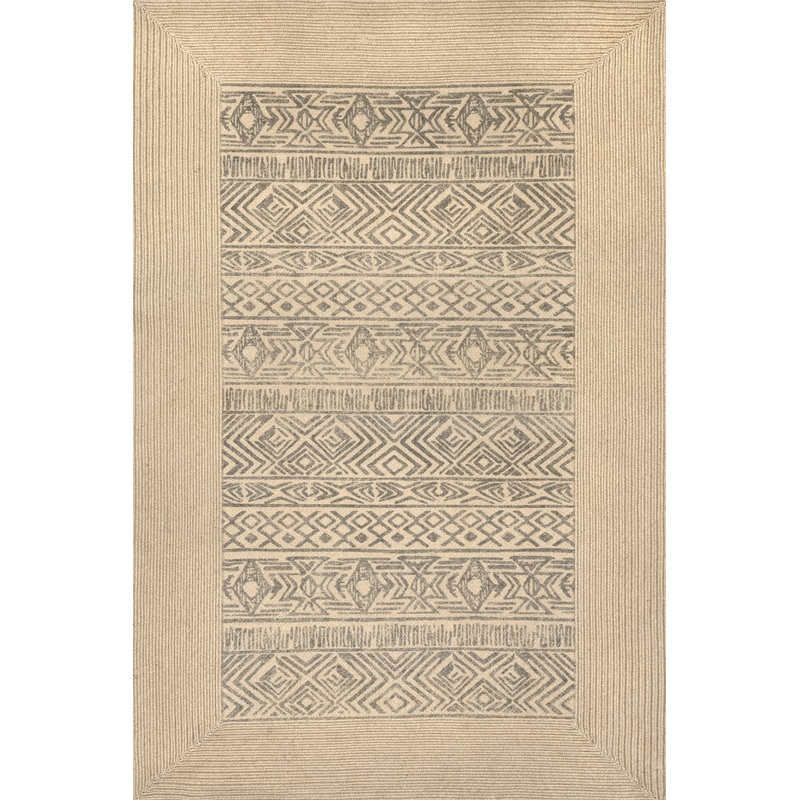 Braided Jute Tribal Rug | Natural