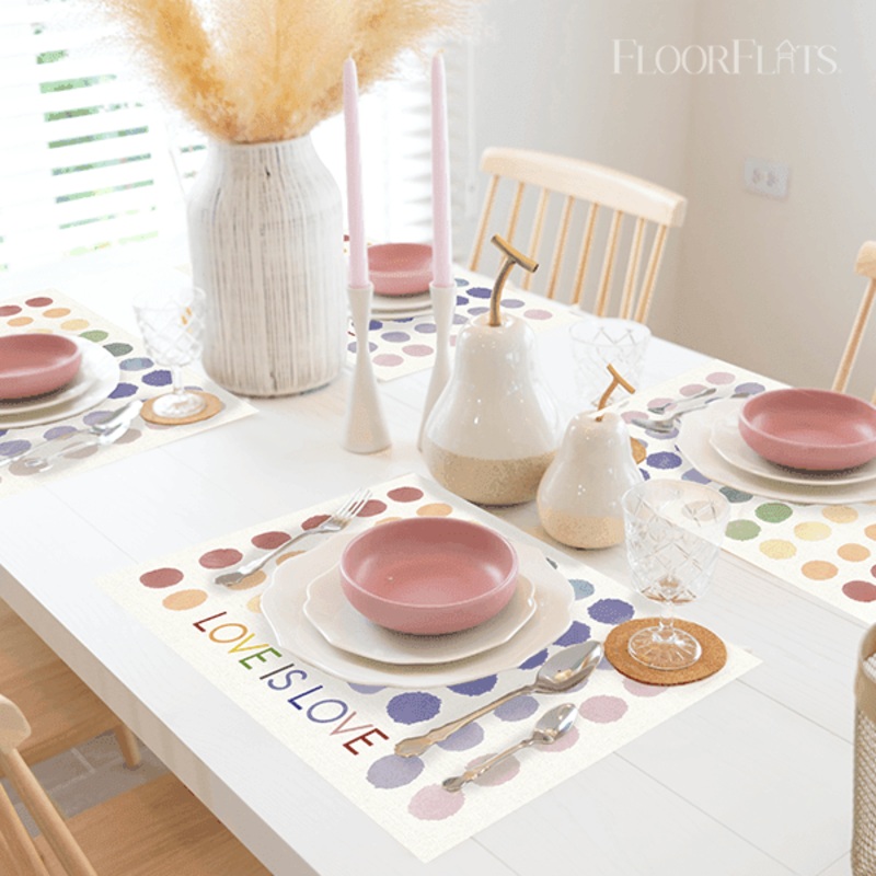 Custom Love Polka Placemat