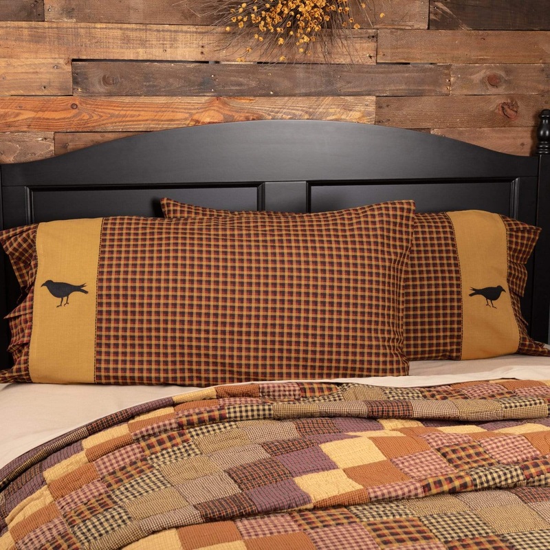 Heritage Farms Crow King Pillow Case Set of 2 21×40
