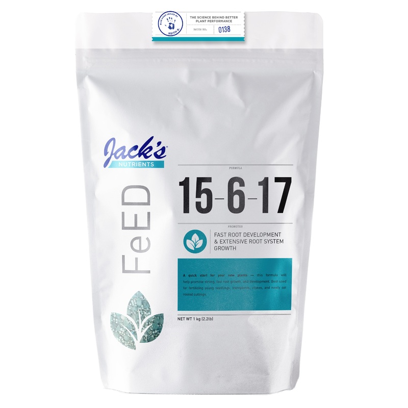 Jack’s Nutrients FeED 15-6-17 Clone Starter Fertilizer