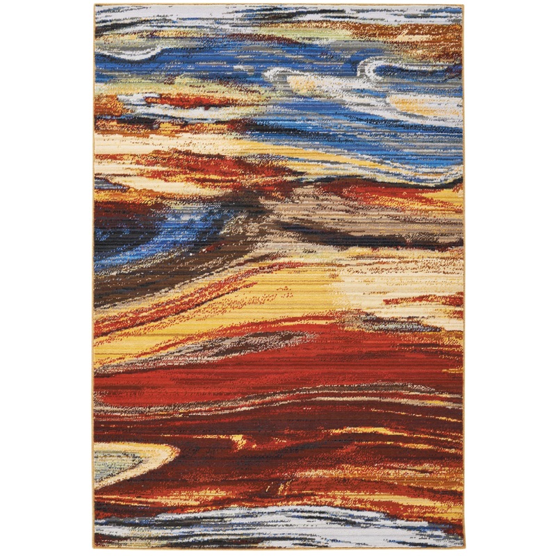 Nourison Chroma 4′ x 6′ Lava Flow Modern Indoor Rug
