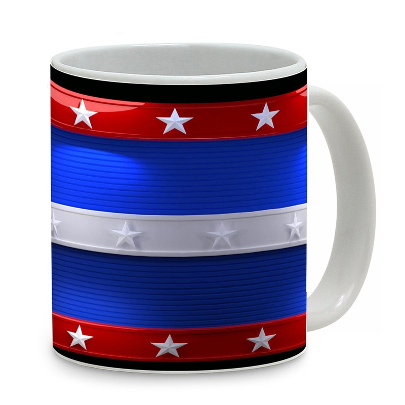 SUBLIMART: Patriotic Mug ‘Star & Stripes’ (Design 01)